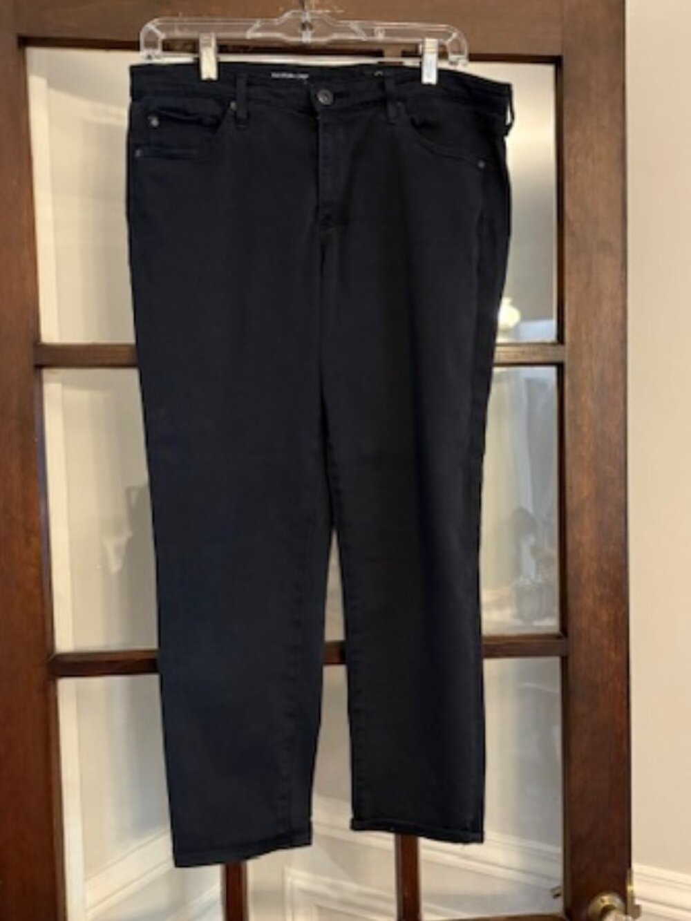 Ag Adriano Goldschmied Black "The Prima Crop" Jeans, Size 30